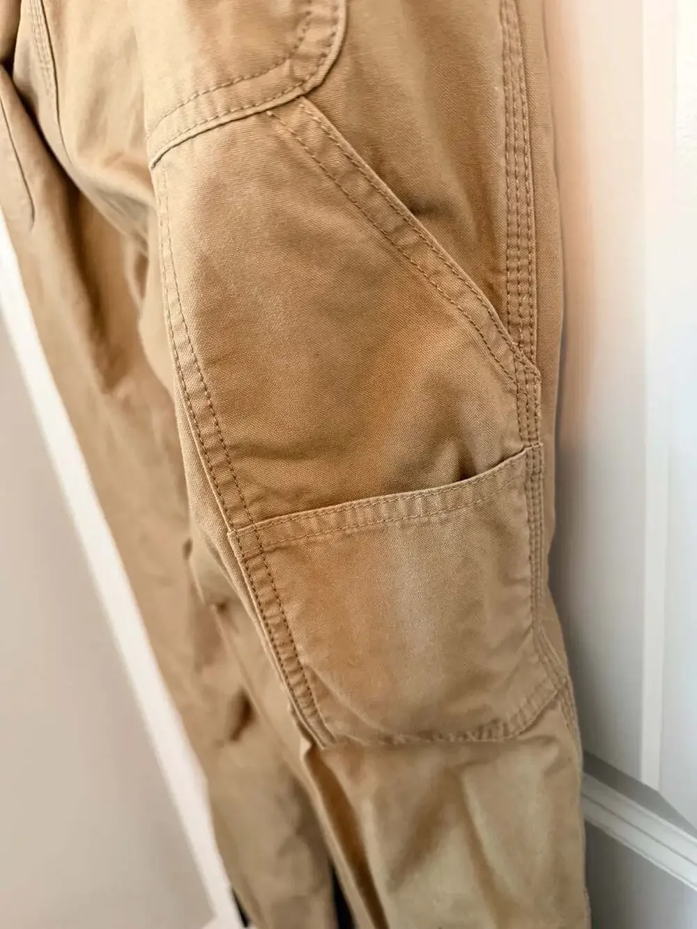 Coleman Fleece Lined Canvas Utility Work Pants Men's 36x32 Tan Khaki